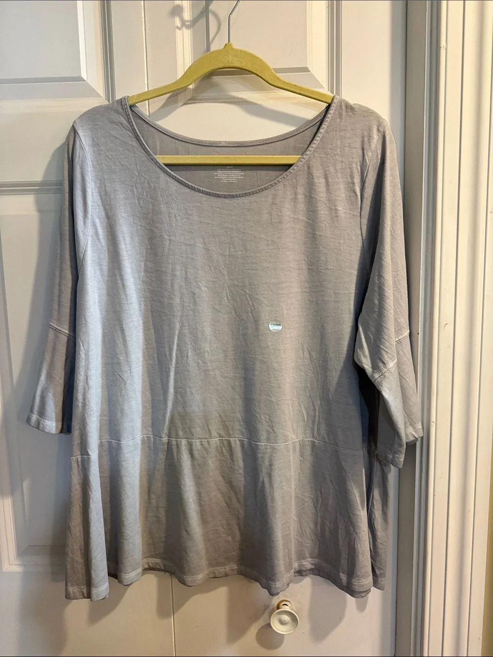 Lane Bryant Light Gray Scoop Neck Tunic